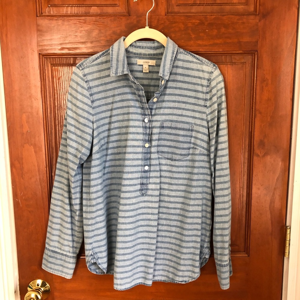 J. Crew Denim Button-Up